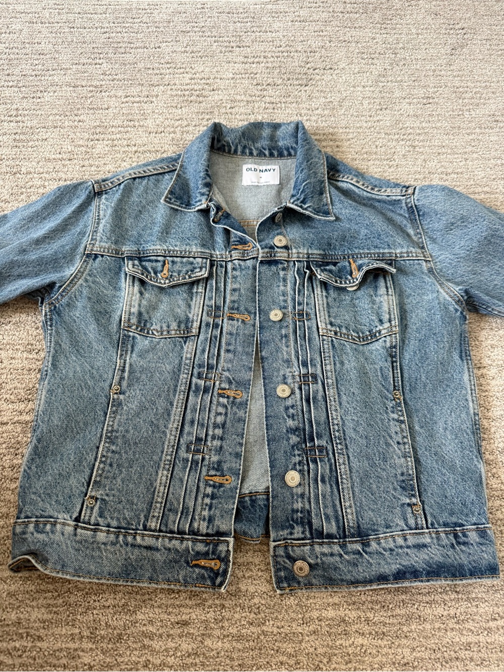 Old Navy Light Blue Denim Women's Jean Jacket Medium Wash, Medium